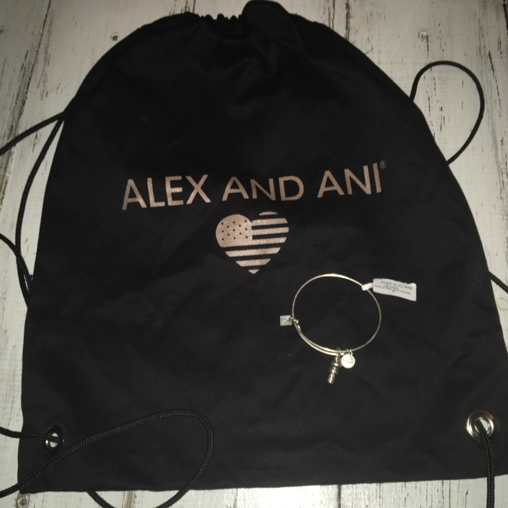 Alex and Ani bag and bracelet